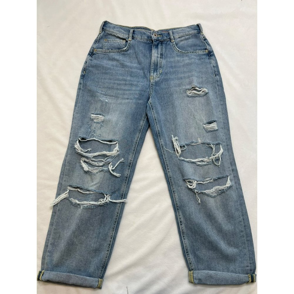Anthropologie Pilcro Vintage Crop Mid-Rise Straight Jeans Size 27 - Picture 6 of 12